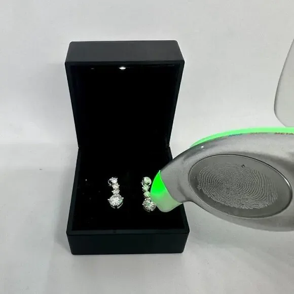 Moissanite Diamond Earrings Hanging Drop Studs 2.6 Ct Brilliant Round Cut - Picture 3 of 9